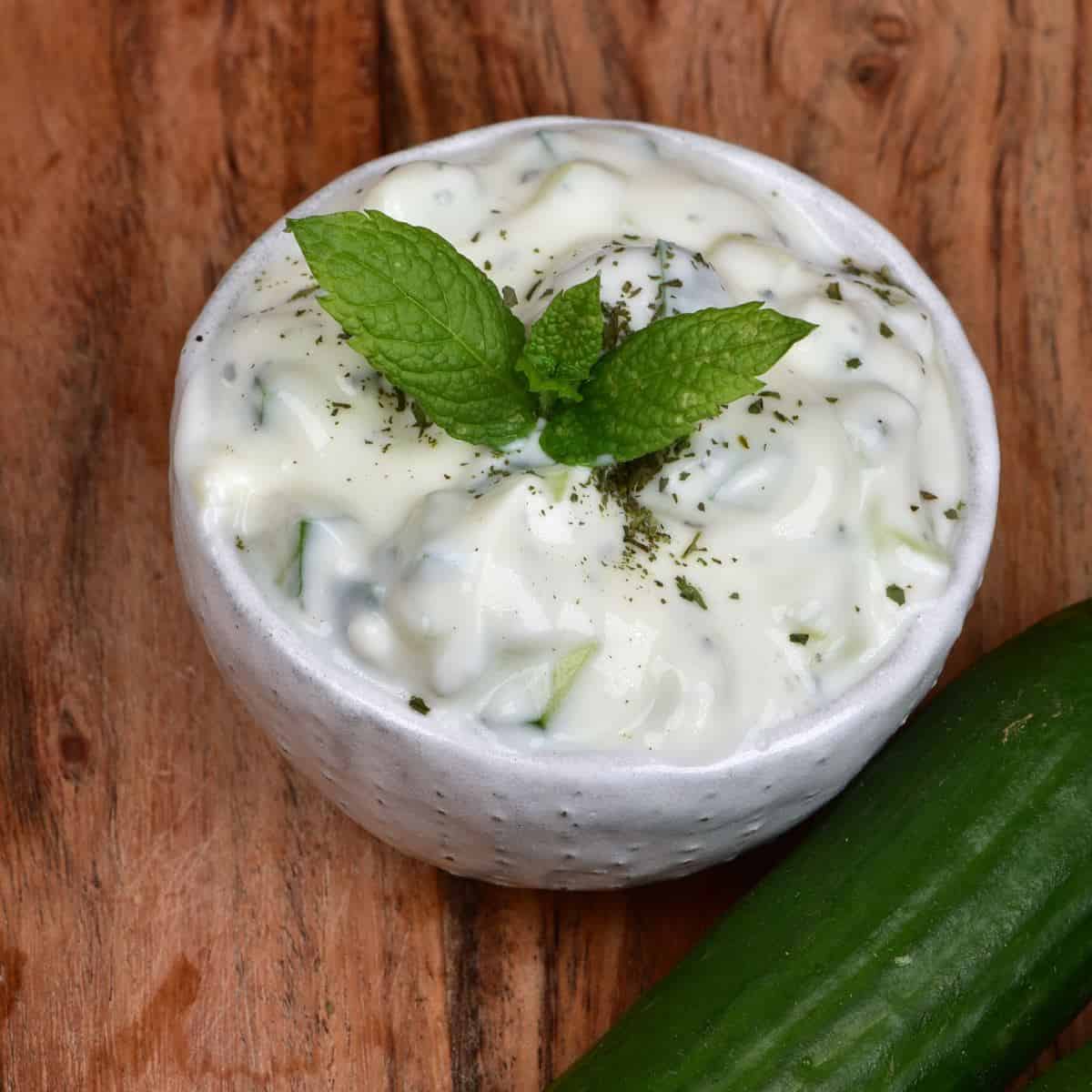 Make Kh'yar bi laban: Easy Lebanese Creamy Cucumber Salad Recipe